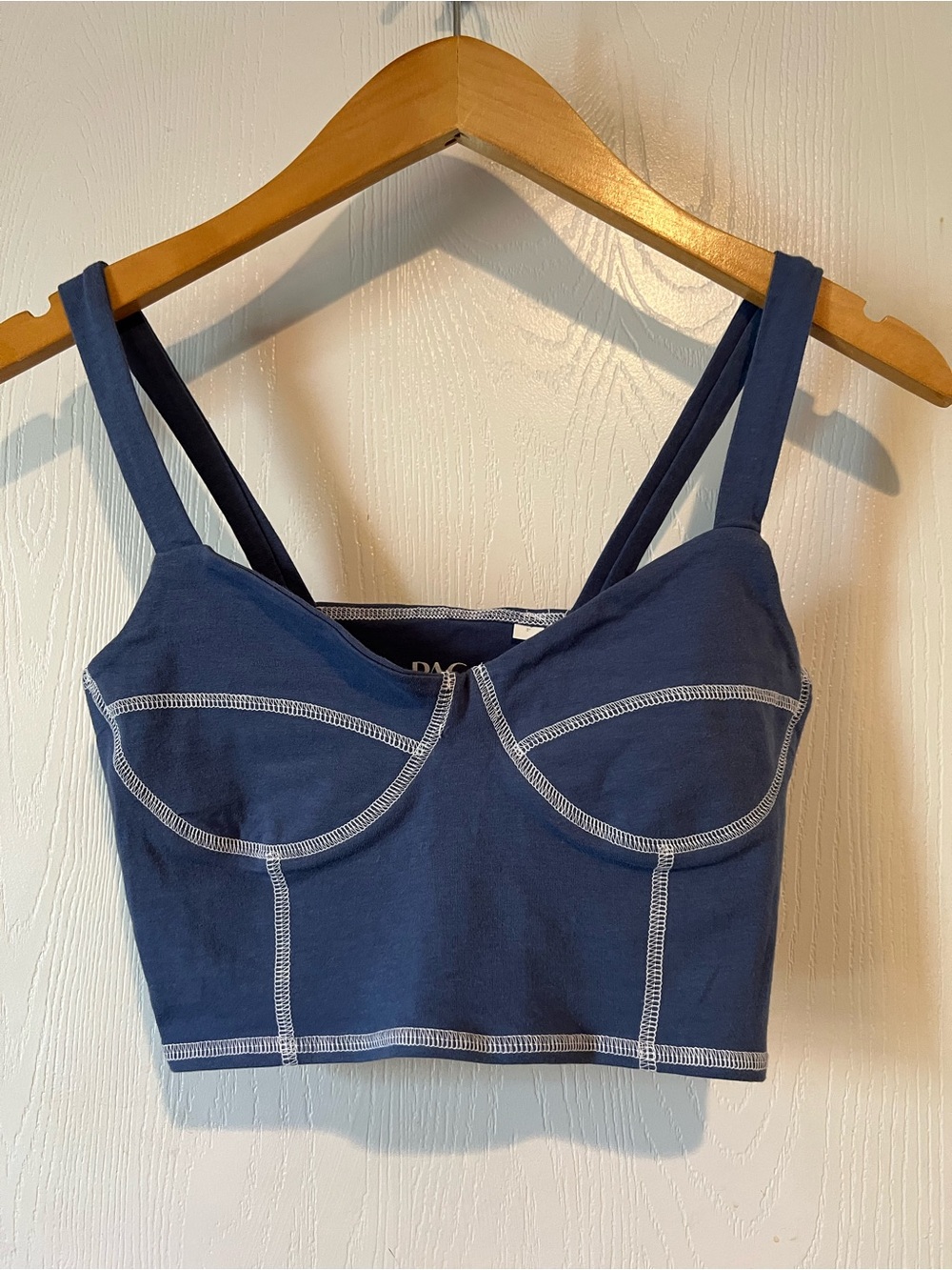 Pacsun Pac Cares Blue Copped Tank Top Size XS